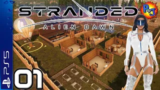 Let's Play Stranded: Alien Dawn PS5 | Console Gameplay Episode 1 | Getting the Basic Resources (P+J)