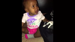 MUST WATCH! Cute baby reacts to her dad leaving