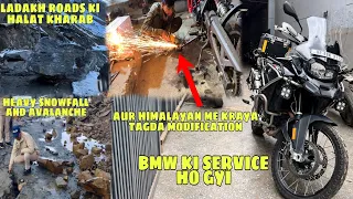 Ladakh Ride Se Ek Din Pehle Ye Sab Kya Ho Gya 😰| New Handlebar on Himalayan 450 |BMW ki Service Done