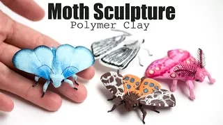 Polymer Clay Moths & Butterflies, Speed Sculpting // Sculpture Class / Tutorial Preview