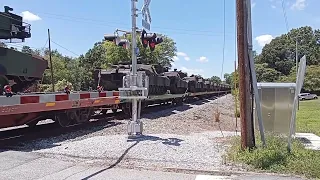 NS 9817 leads NS 053 military train in Union, SC with Nice Engineer!