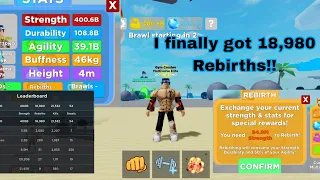 I Finally Reach 18,980 Rebirths! | Muscle Legends | Roblox