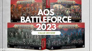 WHICH IS THE BEST VALUE - RANKING ALL THE WARHAMMER AGE OF SIGMAR CHRISTMAS BOXES BATTLEFORCES 2023