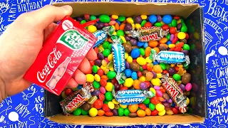 Satisfying Video | Full of M&M's & Rainbow Candy Skewers with Rainbow Candy ASMR | Color Eat ASMR