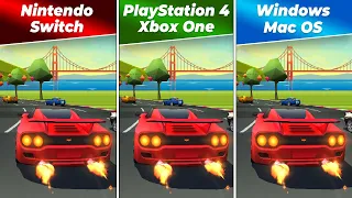 Horizon Chase Turbo | Nintendo Switch vs PS4 / Xbox One vs Windows / Mac OS [Graphics Comparison]