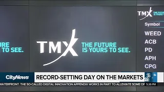 Business report: Record-setting day on the markets