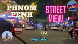 Cambodia travel, the street view at night pub area in 2023