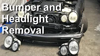 Mercedes W210 Front Bumper and Headlight Removal (Facelift 2000-2002)