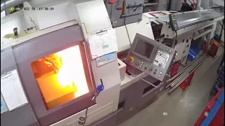 Firetrace Automatic Fire Suppression System suppresses fire in CNC Machine