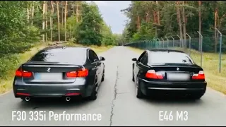 BMW F30 335i Performance vs BMW e46 M3