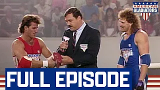 Safety Helmets Knocked Off When Action Gets Too Hot | American Gladiators | Full Episode | S02E02