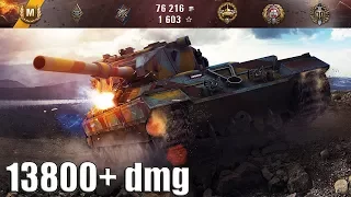 13800+ dmg FV215b (183) максимальный урон 🌟🌟🌟 World of Tanks лучший бой.