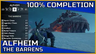 God of War Ragnarök - The Barrens (Alfheim) - 100% Completion