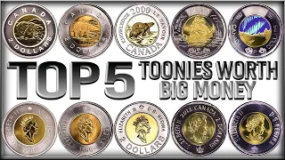 TOP 5 Most Valuable Toonies in Circulation - Canadian Toonies Worth BIG MONEY