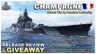 World of Warships:  CHAMPAGNE, French, Tier-8  Premium Battleship