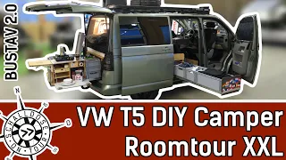 XXL Roomtour VW T5 || DIY Camper Selbstausbau || Bustav 2.0 || SCHALLDOSE ON TOUR