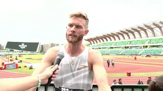 Josh Kerr chats after British Record for Mile in Diamond League win in Eugene