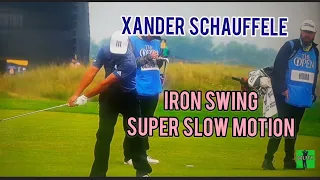 Xander Schauffele Iron Swing in Super Slow Motion (face on)