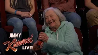 Behind the Scenes with Jimmy Kimmel & Audience (97-Year-Old Woman)