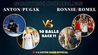 ANTON/PUGAK VS. RONNIE/ROMEL | DOUBLES | 10BALLS | RACE 11