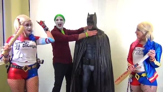 Batman’s Antics at Comic Con! Joker Harley Quinn Bane! Real Life DCEU Superhero Parody