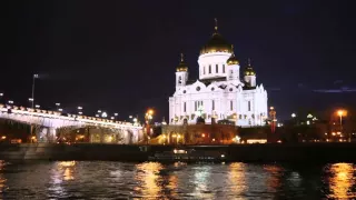 Best of Moscow at night. Time-lapse, hyperlapse.