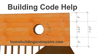 How To Calculate The Largest Holes You Can Drill Through 2x6 or Larger Floor Joist - Plumbing Codes