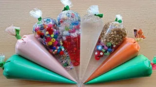 Making Crunchy Slime with Piping Bags #344