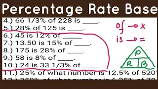 Percentage Rate Base | Civil Service Exam | part2 of 3