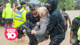 Fijian Workers Carry Aged Care Residents Out of Floods | Studio 10