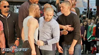 UFC 196 Conor McGregor vs. Nate Diaz COMPLETE Face Off Video - Los Angeles Press Conference