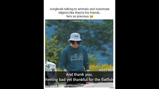 Jungkook talking to animals and inanimate objects 😍😍😍#bts#kookie💜💜