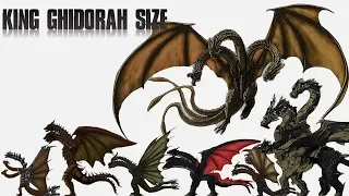 King Ghidorah Size Comparison (1964-2019)