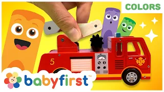 Toddler Learning Video | COLOR CREW MAGIC | Fire truck for kids | How to draw & color | BabyFirst TV