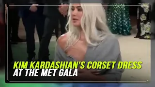 Kim Kardashian looks stunning in a Maison Margiela corset dress on Met Gala carpet | ABS-CBN News