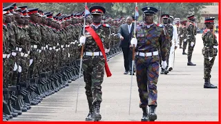 President Uhuru Kenyatta inspects guard of honor at KDF Passout Parade in Eldoret