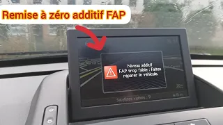 défaut niveau additif FAP trop faible : faites reparer le véhicule