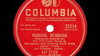 1947 HITS ARCHIVE: Managua, Nicaragua - Kay Kyser (Gloria Wood & The Campus Kids, vocal)