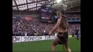 Haka performed and crowd encouraged to join in