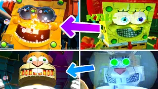 SpongeBob Battle for Bikini Bottom Rehydrated All Bosses Comparison (PS4-PS2)