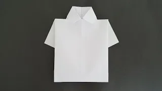 Kağıttan Gömlek Yapımı ( Origami ) Kağıttan gömlek nasıl yapılır? DIY
