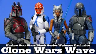 Star Wars Black Series Clone Wars Walmart Wave Ahsoka Tano, 332nd, Mandalorian Loyalist, Commando