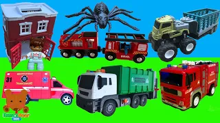 Working Vehicles Live-action Play ! Fun Car Videos for Kids【Kuma's Bear Kids】