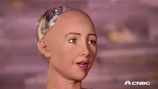 [video reply] Hot Robot at SXWS Says She Wants to Destroy Humans | The Pulse |CNBC|