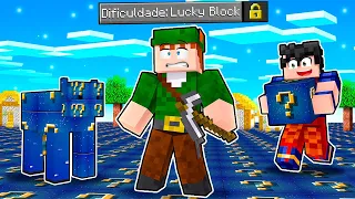 CONSEGUIMOS SORTE NO MUNDO DE LUCKY BLOCK ASTRAL E LUTAMOS COM ENDER DRAGON NO MINECRAFT!!