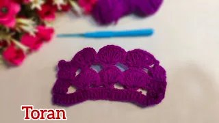 Crosia se toran ki design banaye 🧶| crochet design for beginners | crosia art by shehnaz