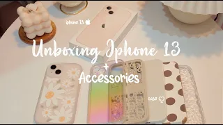 Unboxing Iphone 13 in 2022 💗 pink 256GB + Accessories| Camera Test (ASMR + Aesthetic) indonesia  🌸