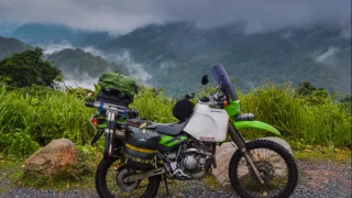 Building an adventure bike setup which rode across the world: A Kawasaki Super Sherpa
