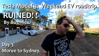 Tesla Model 3 Long weekend Road trip. Day 3 RUINED! Moree to Sydney