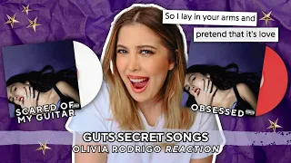 these songs are too good to be a secret 🎸 olivia rodrigo reaction: obsessed & scared of my guitar